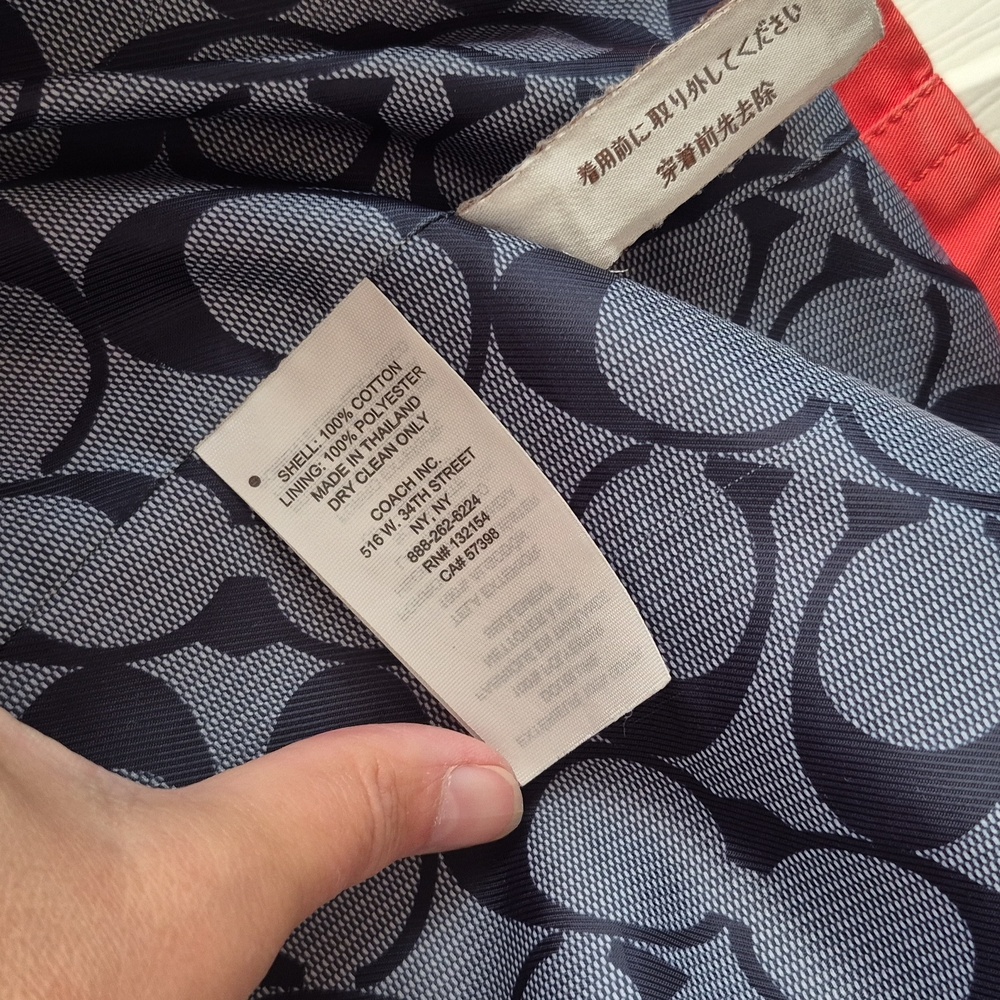 Coach Orange And Black Patterned Jacket - image 7